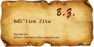 Bálint Zita névjegykártya
